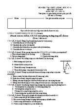 Đề kiểm tra chất lượng học kỳ II môn Vật lí Lớp 6 - Năm học 2017-2018 (Có đáp án)